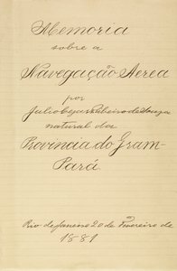 Manuscript van Júlio Cézar Ribeiro de Souza over luchtvaart door Júlio Cézar Ribeiro de Souza